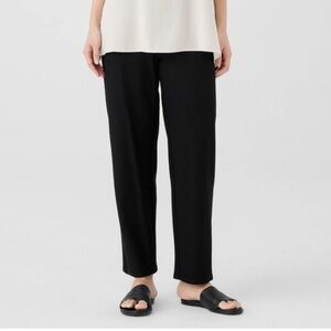 Eileen Fisher Black Stretch Crape Pants
